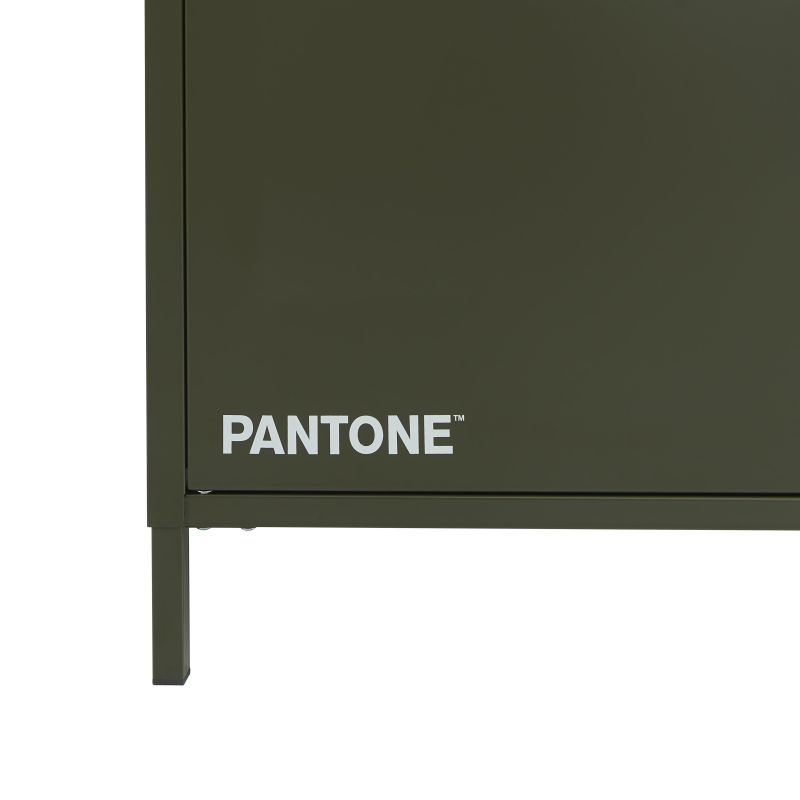 Buffet PANTONE 3 portes métal vert olive 160cm