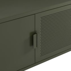 Meuble TV PANTONE métal vert olive 160cm