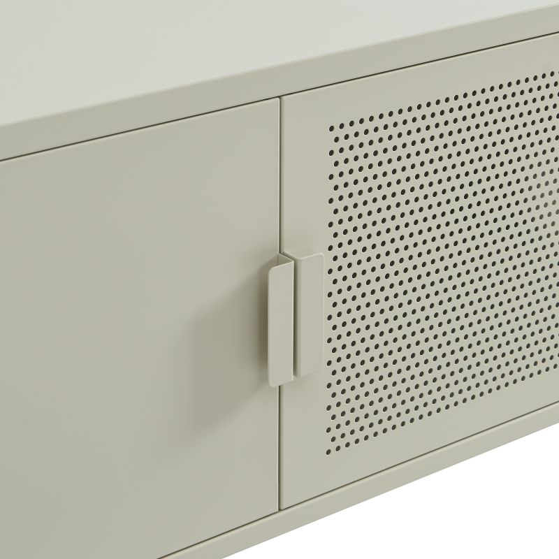 Meuble TV PANTONE métal beige sable 160cm