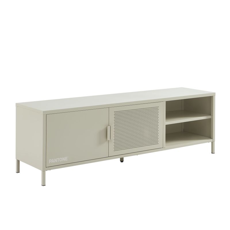 Meuble TV PANTONE métal beige sable 160cm