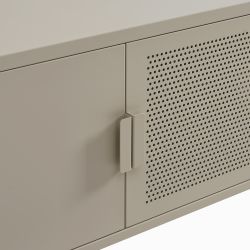 Meuble TV PANTONE métal taupe 160cm