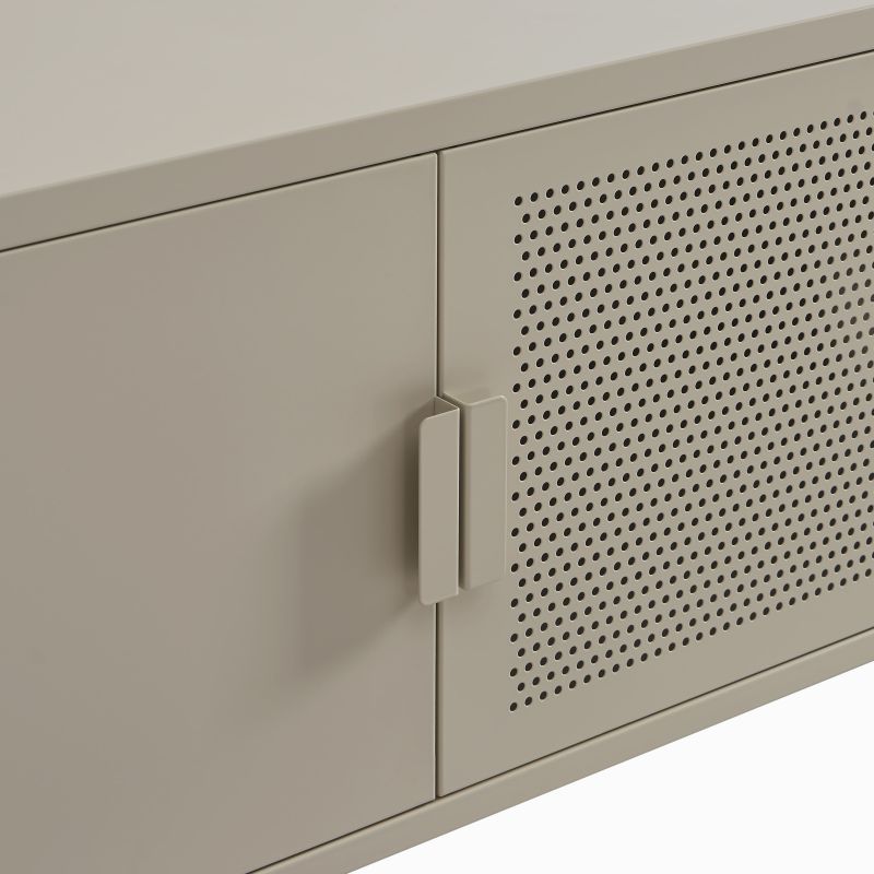 Meuble TV PANTONE métal taupe 160cm