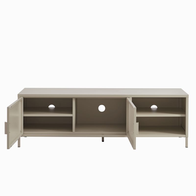 Meuble TV PANTONE métal taupe 160cm