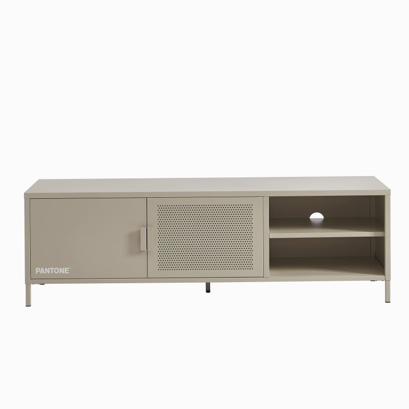 Meuble TV PANTONE métal taupe 160cm