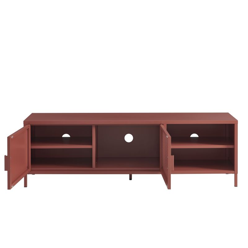 Meuble TV PANTONE métal terracotta 160cm