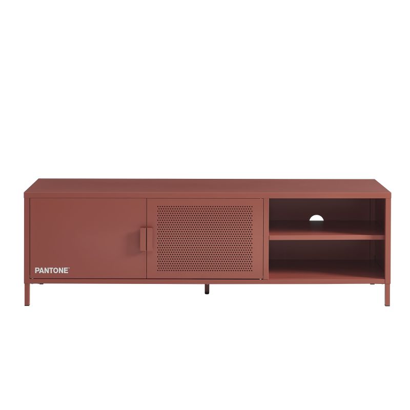 Meuble TV PANTONE métal terracotta 160cm