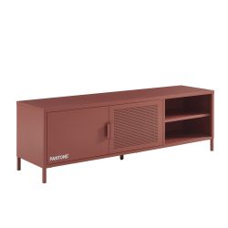 Meuble TV PANTONE métal terracotta 160cm