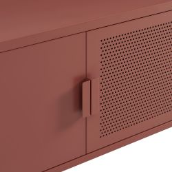 Meuble TV PANTONE métal terracotta 160cm