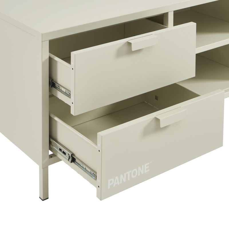 Meuble TV PANTONE métal beige sable 200cm