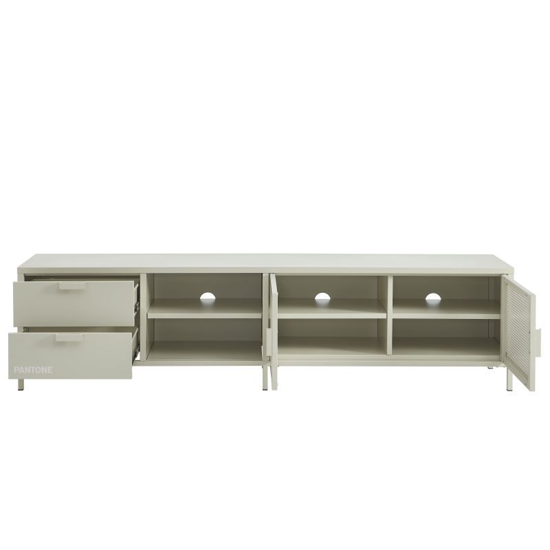 Meuble TV PANTONE métal beige sable 200cm