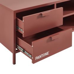 Meuble TV PANTONE métal terracotta 200cm