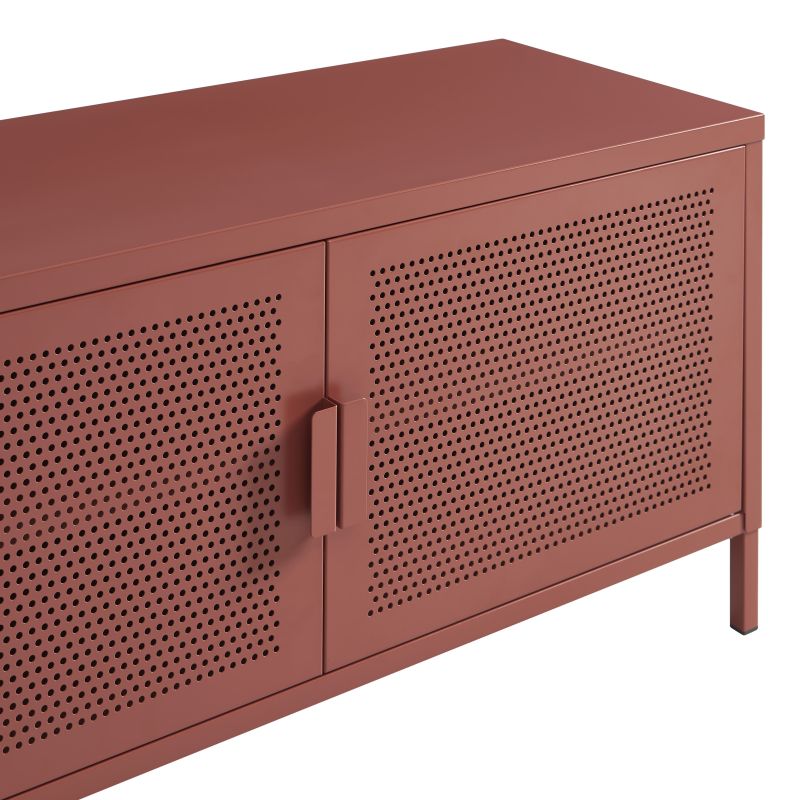 Meuble TV PANTONE métal terracotta 200cm