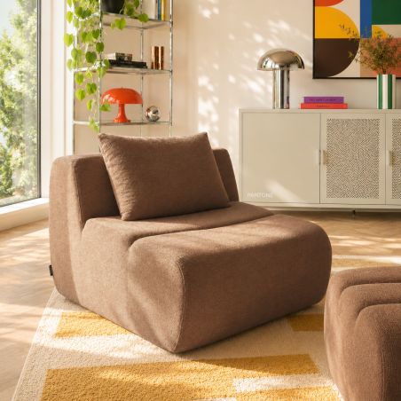 Chauffeuse PANTONE 1 place tissu marron