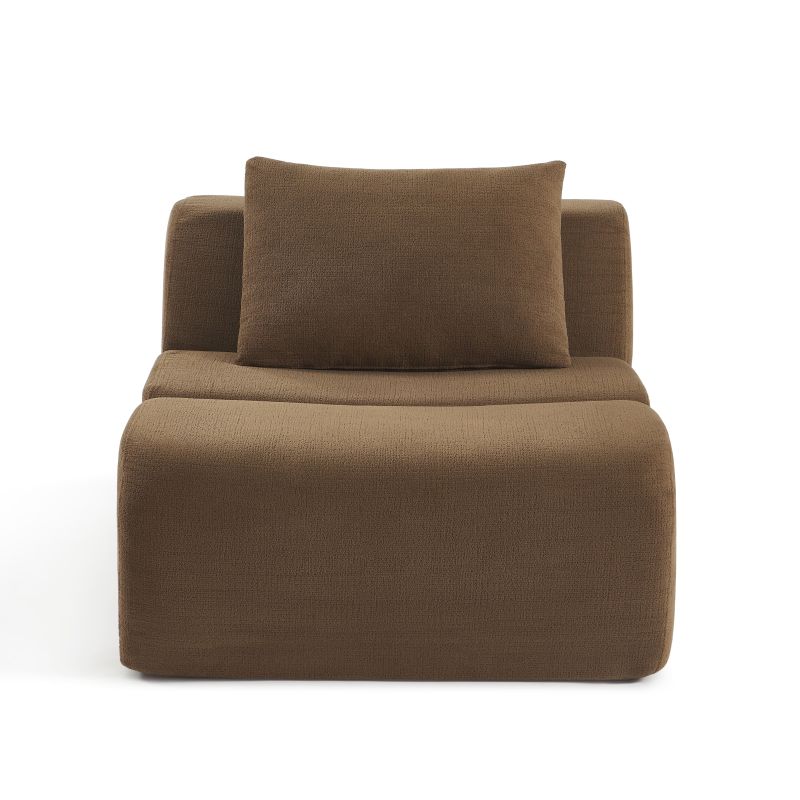 Chauffeuse PANTONE 1 place tissu marron