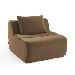 Chauffeuse PANTONE 1 place tissu marron