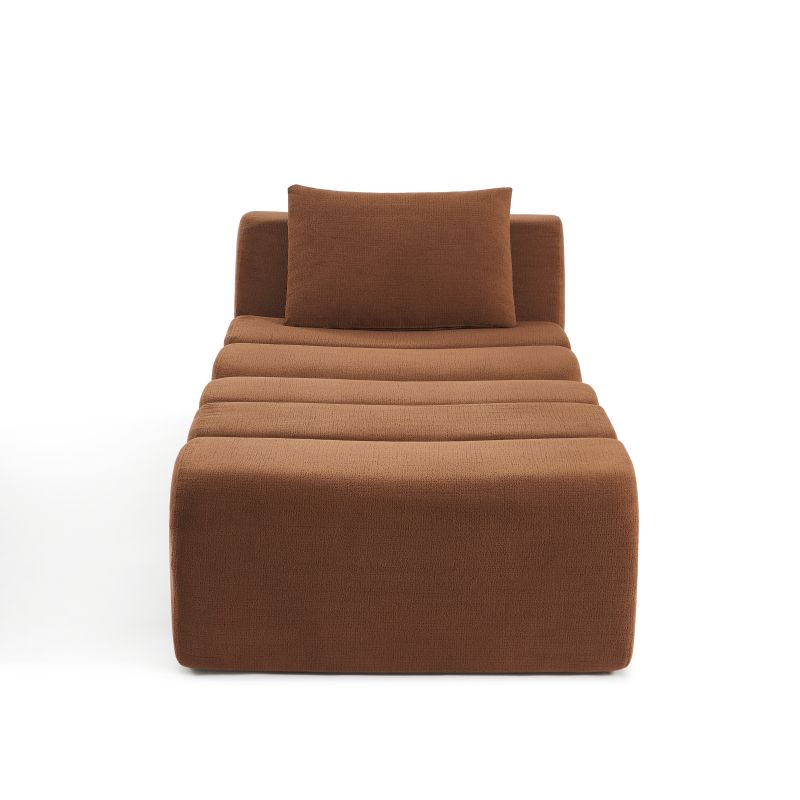 Chauffeuse PANTONE 1 place tissu terracotta