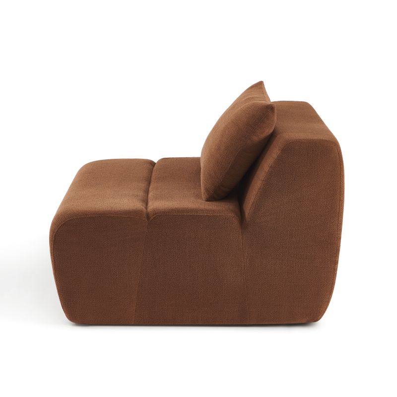 Chauffeuse PANTONE 1 place tissu terracotta