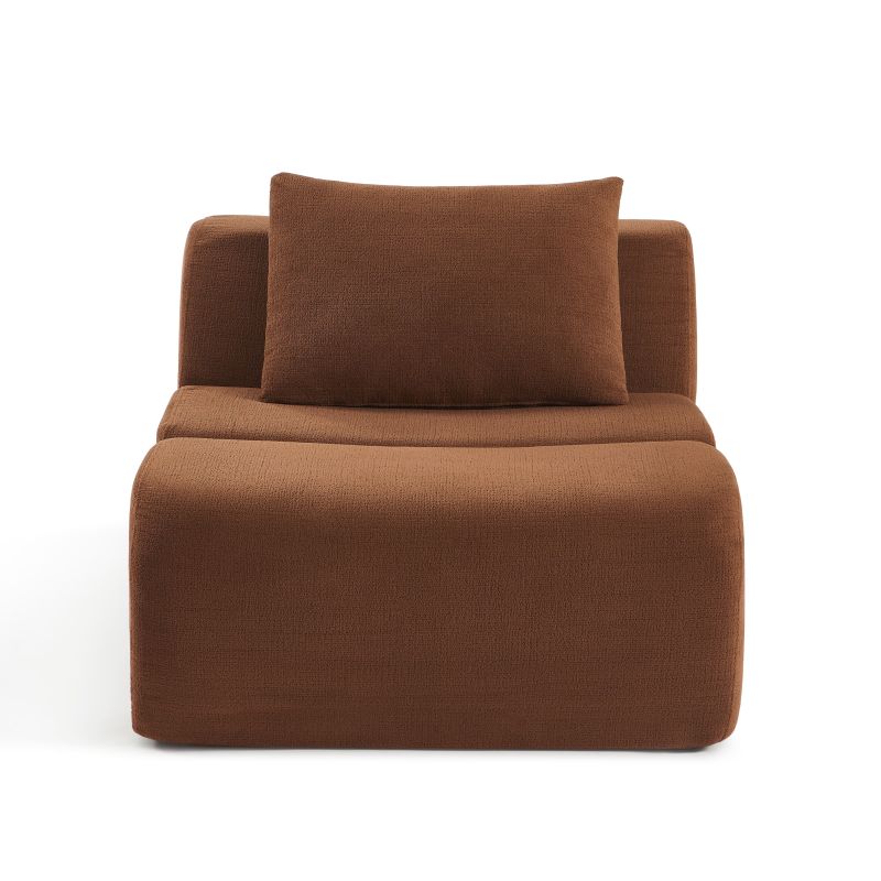 Chauffeuse PANTONE 1 place tissu terracotta