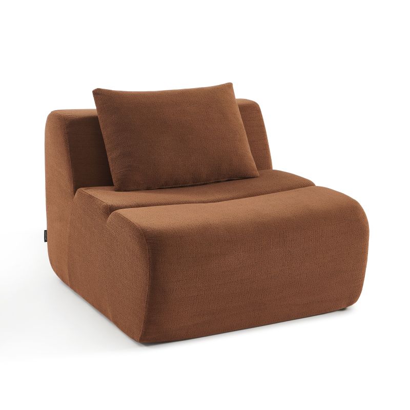 Chauffeuse PANTONE 1 place tissu terracotta