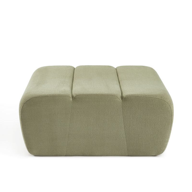 Pouf PANTONE 1 place tissu vert amande