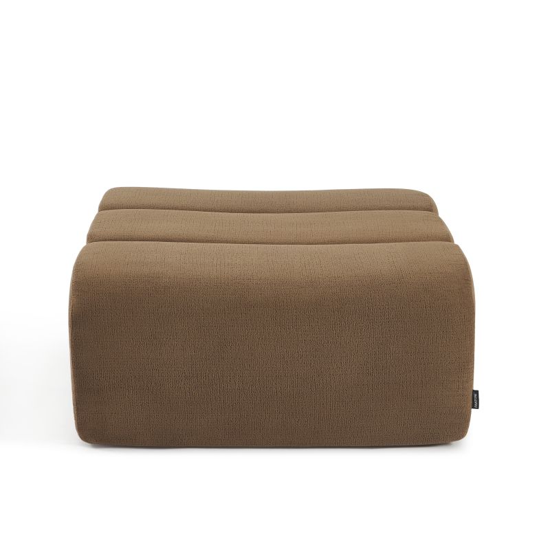 Pouf PANTONE 1 place tissu marron
