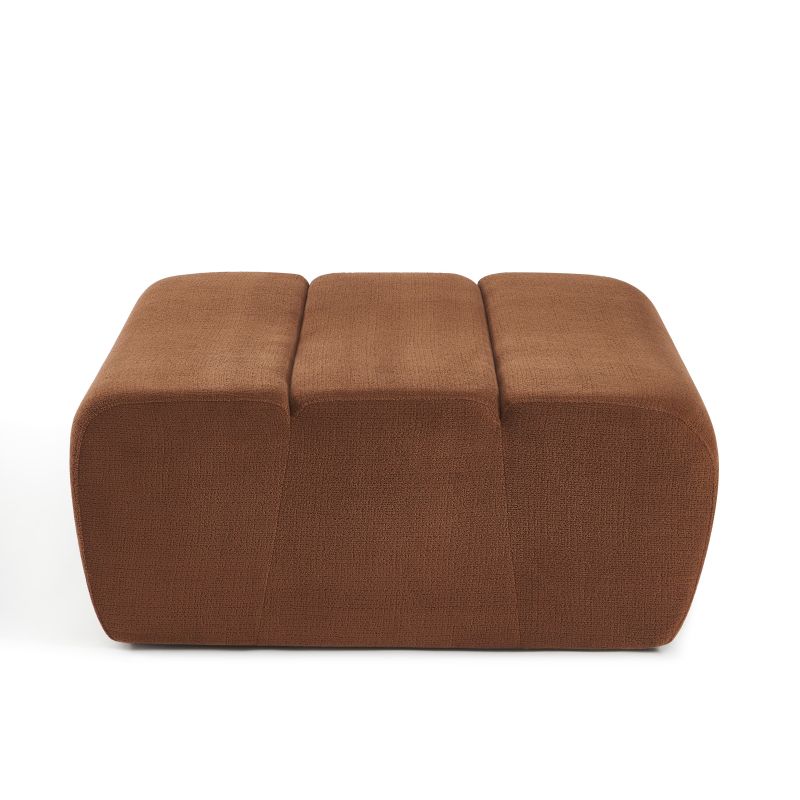 Pouf PANTONE 1 place tissu terracotta