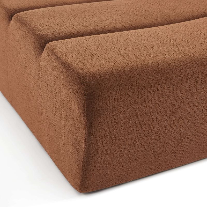Pouf PANTONE 1 place tissu terracotta