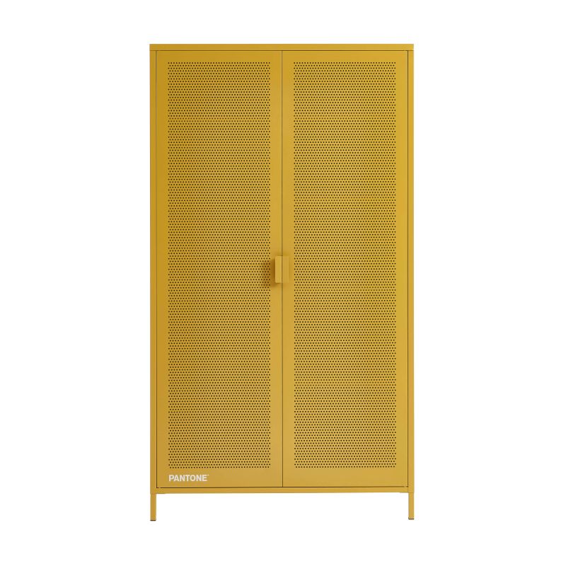 Armoire PANTONE métal jaune moutarde 2 portes