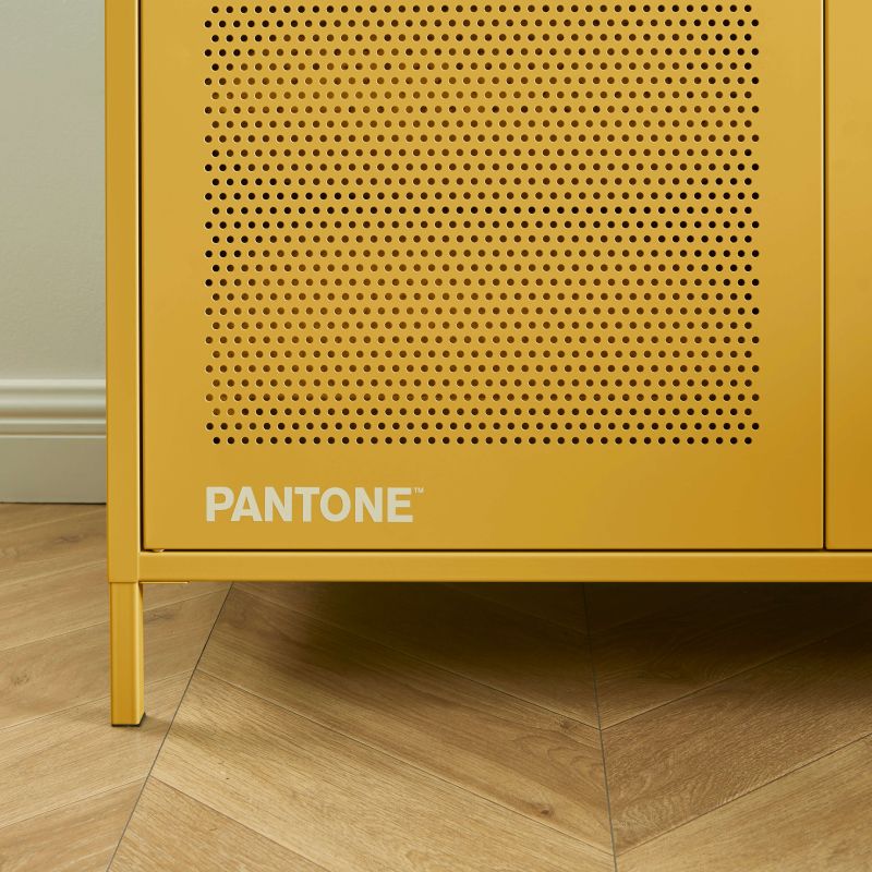 Armoire PANTONE métal jaune moutarde 2 portes