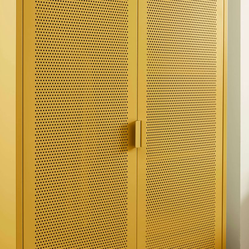 Armoire PANTONE métal jaune moutarde 2 portes