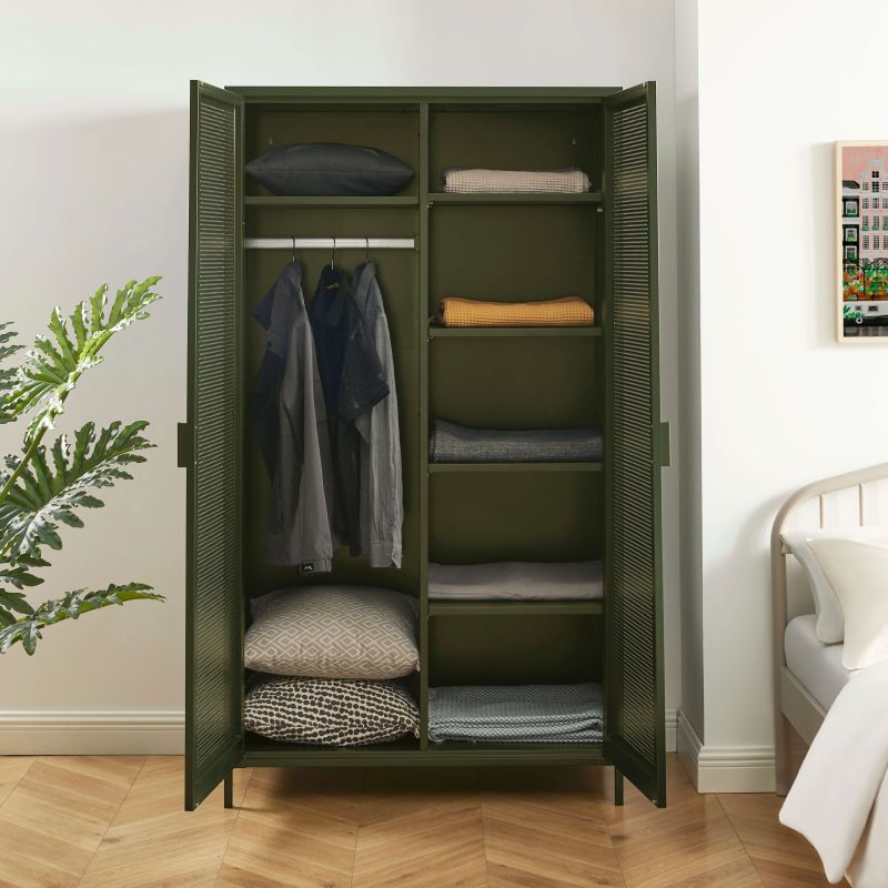 Armoire PANTONE métal vert olive 2 portes