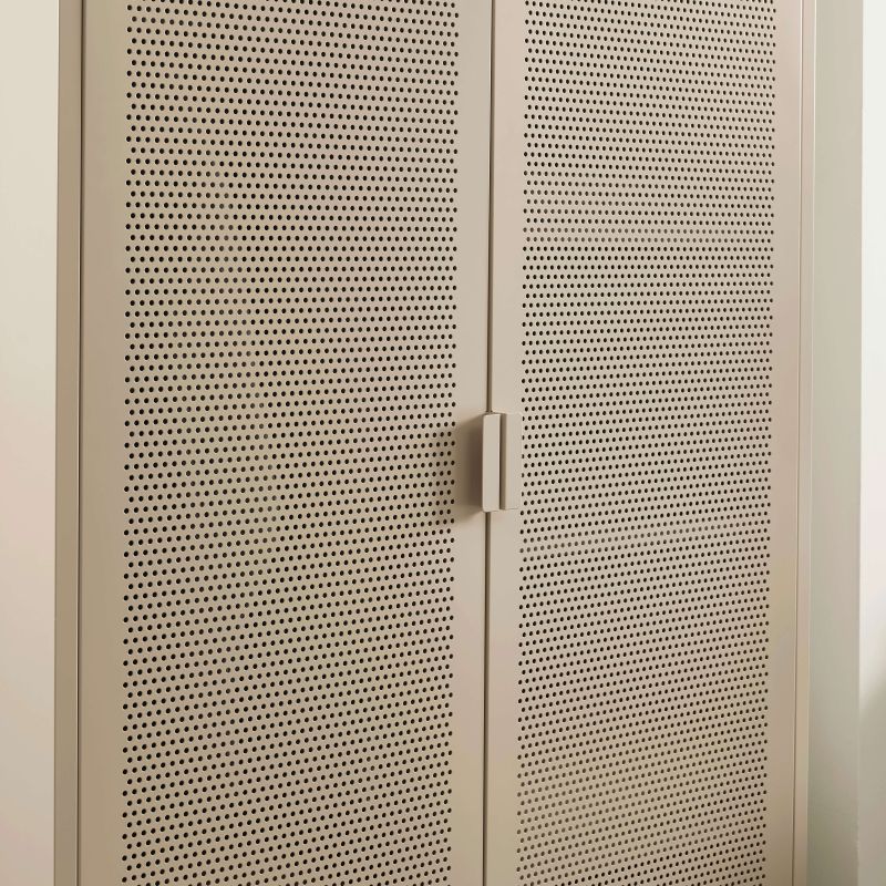 Armoire PANTONE métal taupe 2 portes