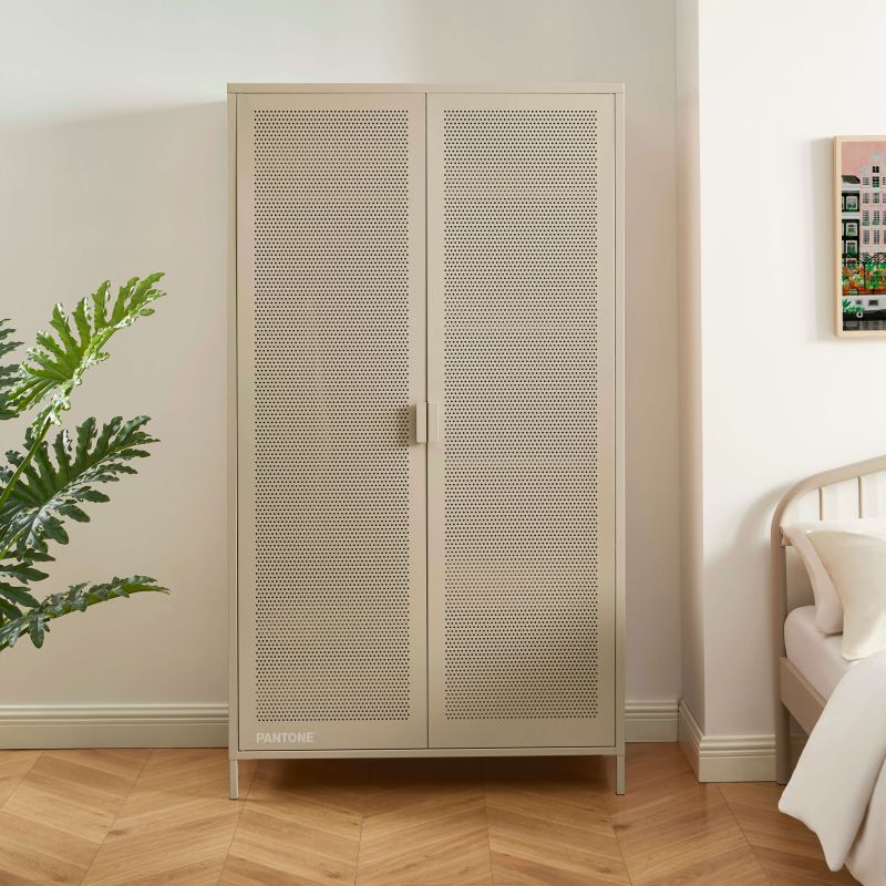 Armoire PANTONE métal taupe 2 portes