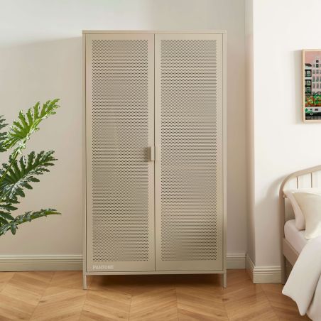 Armoire PANTONE métal taupe 2 portes