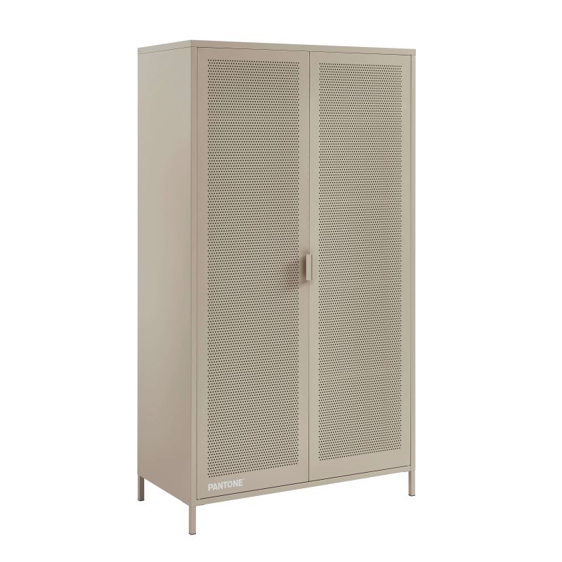 Armoire PANTONE métal taupe 2 portes