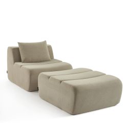 Chauffeuse PANTONE 1 place tissu taupe