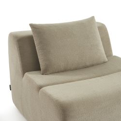 Chauffeuse PANTONE 1 place tissu taupe