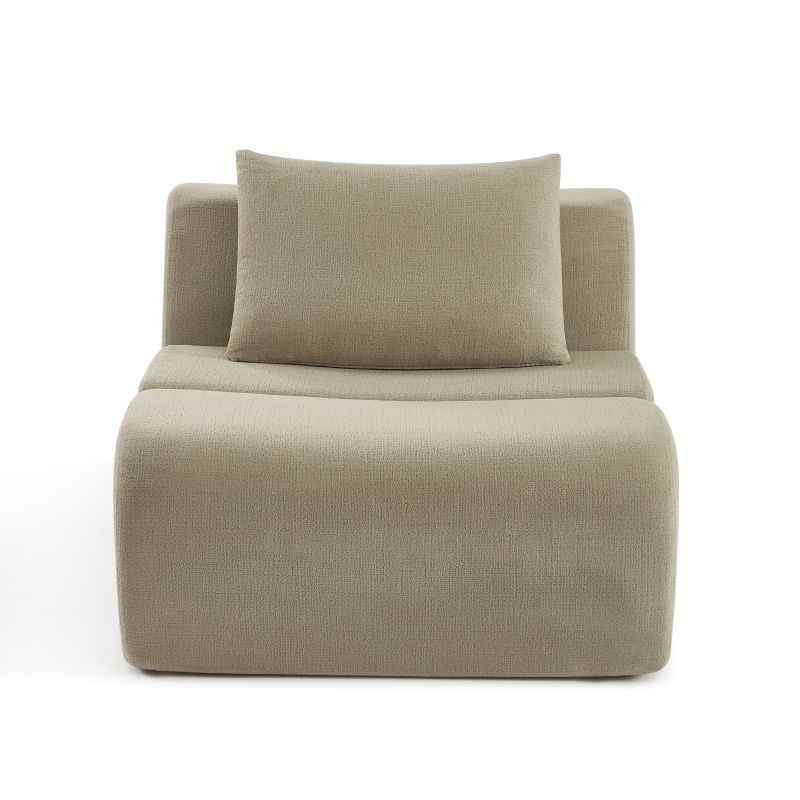 Chauffeuse PANTONE 1 place tissu taupe