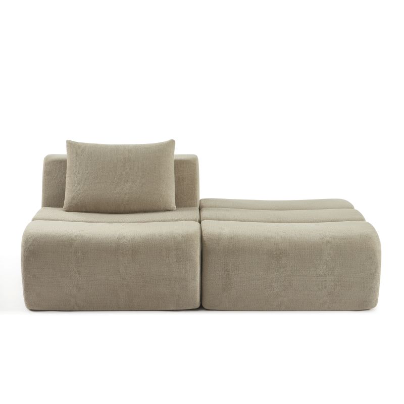 Chauffeuse PANTONE 1 place tissu taupe