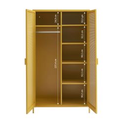 Armoire PANTONE métal jaune moutarde 2 portes