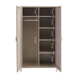 Armoire PANTONE métal taupe 2 portes