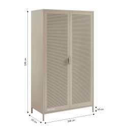 Armoire PANTONE métal taupe 2 portes