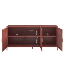 Buffet PANTONE 3 portes métal terracotta 160cm
