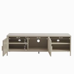 Meuble TV PANTONE métal taupe 160cm
