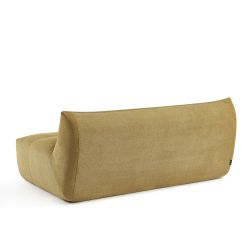 Banquette PANTONE 2 places tissu jaune moutarde