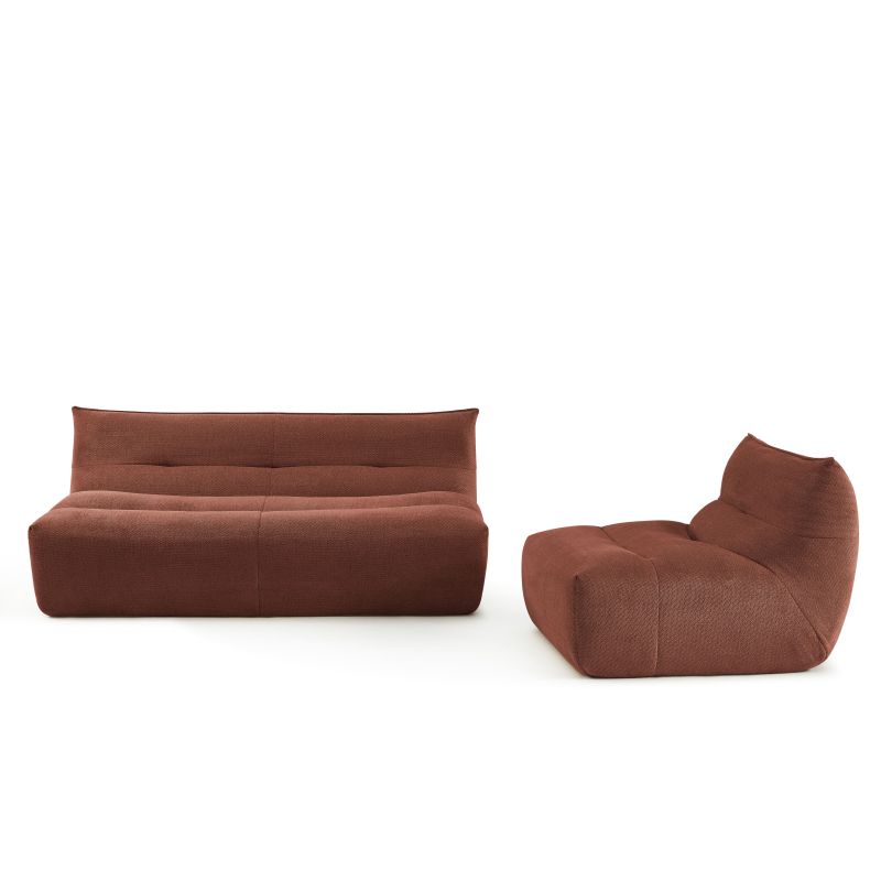 Chauffeuse PANTONE 1 place tissu bordeaux