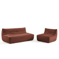 Chauffeuse PANTONE 1 place tissu bordeaux