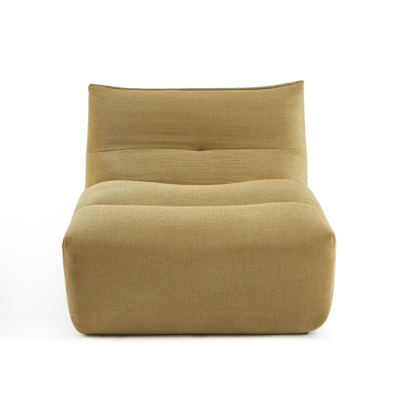 Chauffeuse PANTONE 1 place tissu jaune moutarde