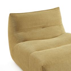 Chauffeuse PANTONE 1 place tissu jaune moutarde