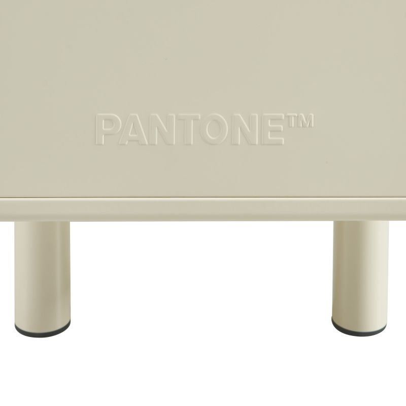 Buffet PANTONE métal beige tofu 3 portes 160cm